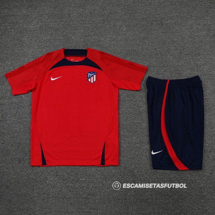 Chandal del Atletico Madrid Manga Corta 22-23 Rojo - Pantalon Corto